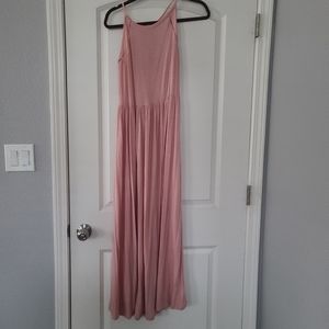 Blush pink maxi dress